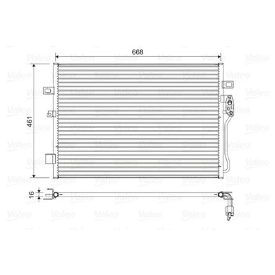 Imagen de VALEO 822625 Condensador sin secador Aluminio 461 FIAT: Freemont