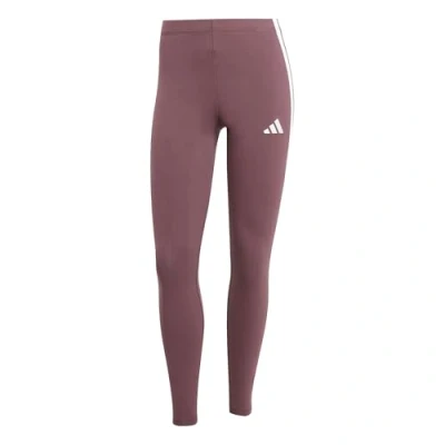 Imagen de adidas Mujer Essentials 3 Stripes Cotton Leggings, Aurora Ruby/White, XS