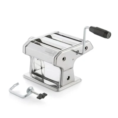 Imagen de InnovaGoods® maquina para pasta, pasta acero inoxidable, fresca, 3 tipos de espaguetis, tallarines y lasaña, multifunción amasar cortar, facil limpiar