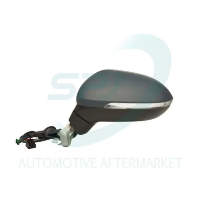 Imagen de Espejo retrovisor Spj E 3301 izquierda imprimado eléctrico asférico, amortiguación automática, calefactable, con iluminación ambiental para vehíc.