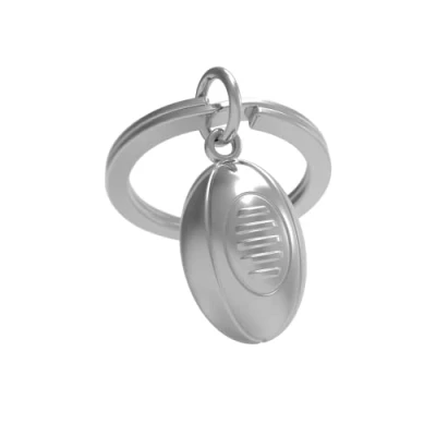 Imagen de Metalmorphose Llavero de metal 3D con Balón rugby Regalo los juegos olímpicos para Rugbyman entusiastas del deporte MTM046, metálico, talla única,