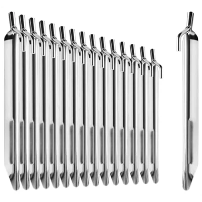 Imagen de com four® 16x Pinzas de Acero para Carpa robustas en Forma V Acampar y al Aire Libre Ideal Condiciones Normales