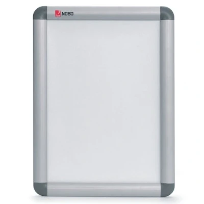 Imagen de Nobo Tablón de Anuncios Pared con Marco Tamaño A1, Protección Antirreflectante, Elegante Aluminio, Color Plata, 1902211