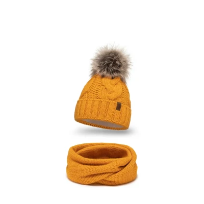 Imagen de Vivisence 7014 Beanie AND LOOP Scarf SET Braga, Mujer, Talla: One Size, Honey