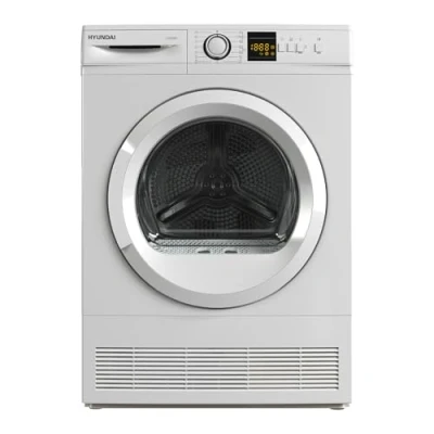 Imagen de Hyundai Secadora Condensación 8 Kg, Carga Frontal, Blanco, HSC800BD. 2700W, 15 Programas, Función Antiarrugas, Display LED manual, Eficiencia Energética Clase B