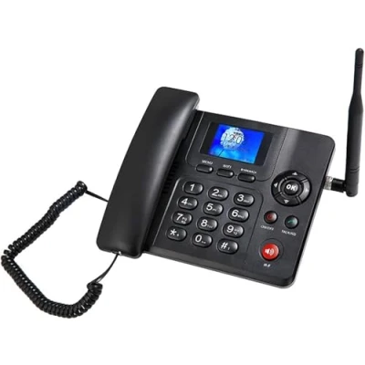 Imagen de Teléfono De Escritorio Inalámbrico Full Netcom 4G Pantalla A Color, Dual Sim Wifi Bluetooth con Radio FM Fijo Negro FM,Sim,Sms Funciones Ma