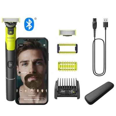 Imagen de Philips OneBlade 360 Auténtica con Bluetooth, Recortadora de Barba y Corporal, Afeitadora Eléctrica Hombre, Depilación masculina, 2 Cuchillas, 5 Longitudes, En Seco Húmedo, Recargable, QP4631/30