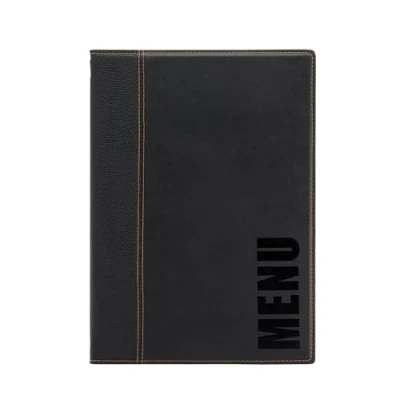 Imagen de SECURIT Trendy Range A4 Cubierta para menús (1 Inserto Doble), Color Negro
