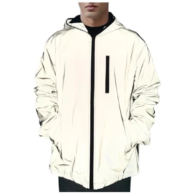 Imagen de Chaqueta reflectante Ropa de ciclismo para hombres Deportes al aire libre y mujeres con capucha