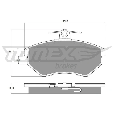 Imagen de TOMEX brakes TX 10 63 Juego de pastillas freno Eje delantero VOLKSWAGEN: GOLF 3, 2, Polo III Hatchback, SEAT: Ibiza Córdoba I Berlina