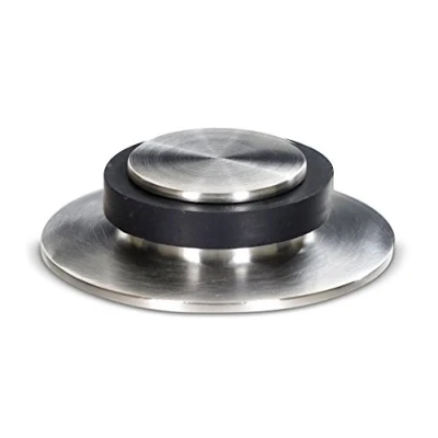 Imagen de Stoppwerk Topes para puertas de acero inoxidable Tope montaje en el suelo Ø 5,3 cm Alto: 1,4 puerta