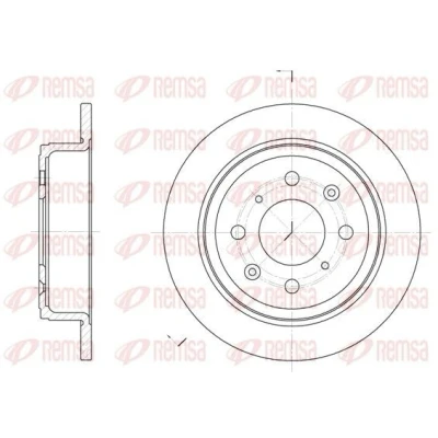 Imagen de REMSA 6083.00 Disco de freno Eje trasero 239, 239 10 4 macizo HONDA: Civic 6 Hatchback, Fastback, V MG: MG ZR Hatchback