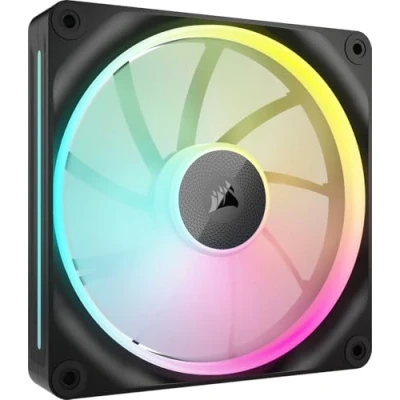 Imagen de CORSAIR iCUE Link LX140 RGB 140 mm PWM Ventilador Paquete Sencillo Lazos de Luz Duales Requiere Hub Sistema (Se Vende por Separado) Tecnología AirGuide Negro