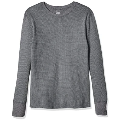 Imagen de Fruit of the Loom Camiseta térmica de Punto gofre para Hombre Pijama, Greystone Heather, XL