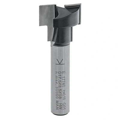 Imagen de ENT 17740 Fresa de ranurar con ranura en T M8 de, carburo, vástago (S) 8 mm, diámetro (D1) 17,5 D2 10,6 NL1 7,0 NL2 8,5 Z2