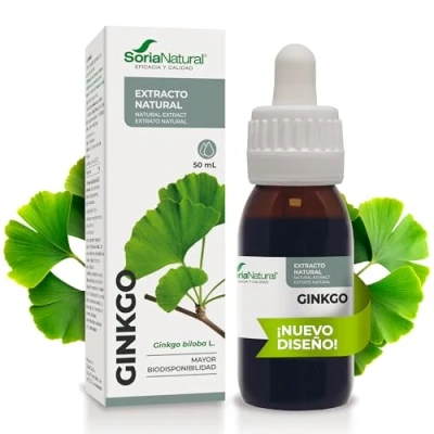 Imagen de Soria Natural Ginkgo Biloba Extracto Promueve la Salud Cognitiva, Memoria, Concentración y Mejora Circulación Cerebral Circulatoria Bote de 50ml