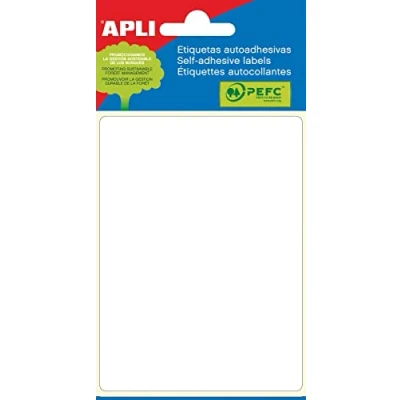 Imagen de APLI 2688 Etiquetas minibolsa blancas 81,0 x 110,0 mm 6 hojas