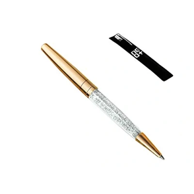 Imagen de bolígrafo con punta de cristal hecho 140 cristales brillantes Recambio y bolsa para bolígrafos incluidos. (DORADO)