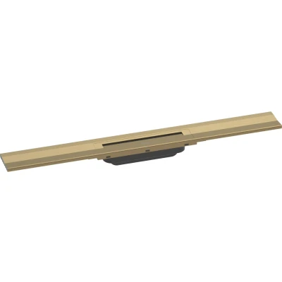 Imagen de hansgrohe RainDrain Flex Canaleta de ducha (700 mm, se puede acortar para montaje en pared, bronce cepillado)