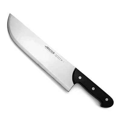 Imagen de Arcos Cuchillo carnicero con Hoja Acero Inoxidable Nitrum 300 mm. 862 gramos. profesional. Mango ergonómico polioximetileno POM. Serie Universal. Color negro.