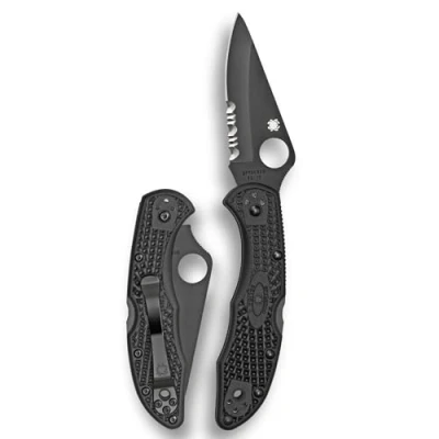 Imagen de Spyderco SC11PSBBK Navaja, Unisex, Mango Negro, Hoja de Acero 2.9&quot;