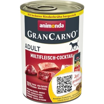 Imagen de Grancarno Animonda Wet Food for Adult Dogs Pienso Completo para Perros, 400 g (Paquete de 6), 6