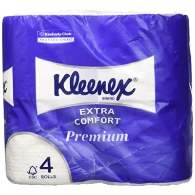 Imagen de Kleenex Kimberly Clark 8484 Papel de baño, 160 hojas, paquete 4 rollos, blanco