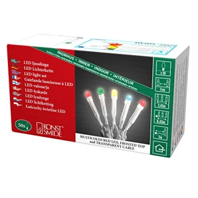 Imagen de Konstsmide Cadena de Luces LED, Claro, 50 LEDs