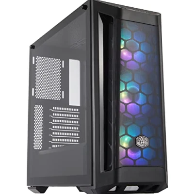 Imagen de Cooler Master MasterBox MB511 ARGB Caja PC ATX con Panel Frontal Mallado, 3 x 120 mm Ventiladores Preinstalados, Lateral de Vidrio, Configuraciones Flujo Aire Flexible,