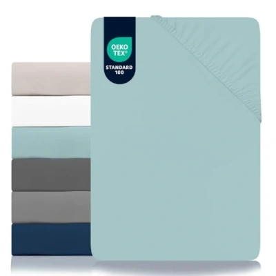 Imagen de Dreamzie Sabanas 80x200 Ajustable Microfibra Ultra Suave Oeko Tex Certificado Sabana Bajera Turqueza