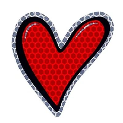 Imagen de Quattroerre Villa D &#039;6066 Adhesivos Sticker Corazón Reflectante, 10 x 12 cm