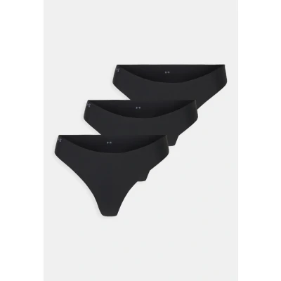 Imagen de Under Armour Underwear PURE Stretch NO SHOW Thong Solid 3 PACK Tanga, Mujer, Talla: Large, Black