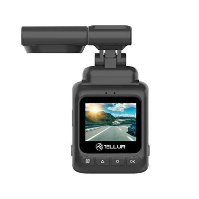 Imagen de TELLUR Dash Patrol DC2 Cámara para automóvil, GPS, FullHD 1080P, G Sensor detecta el Impacto y Comienza a Grabar, Función de Monitor estacionamiento, Negro