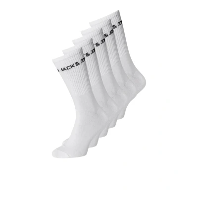 Imagen de Jack &amp; Jones Junior Jacbasic LOGO JNR 5PACK Calcetines White para niños, Talla: 38 43,