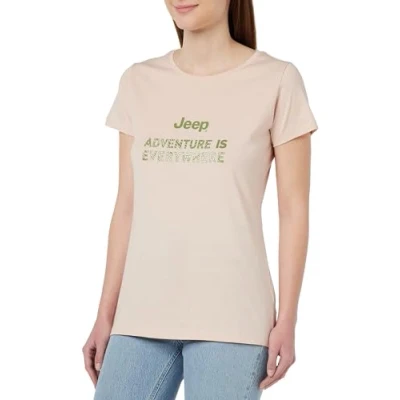 Imagen de JEEP O102925 P558 J Camiseta Mujer Adventure is Everywhere Estampado Grande Anillos Árboles J23W Powder Rose S