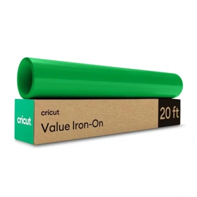 Imagen de Cricut Iron On Green 6m (20ft) Heat Transfer Vinyl Roll For use with all cutting machines