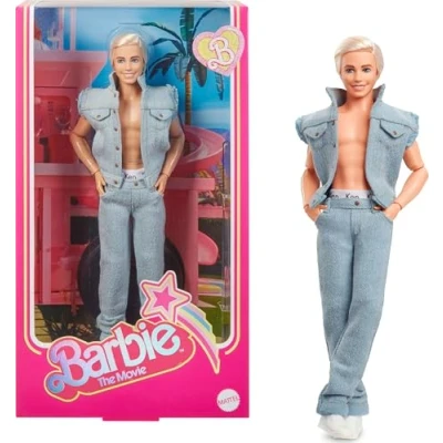 Imagen de Barbie The Movie Ken Muñeco Signature Coleccionable de la película con un Conjunto Vaquero y Ropa Interior Original Ken, Regalo +3años, HRF27