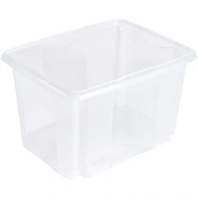 Imagen de keeeper Caja de Almacenaje con Sistema Apilado, 44,5 x 34,5 27 cm, 30 l, Emil, Transparente