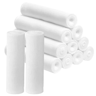 Imagen de Rollos de vendaje gasa para primeros auxilios, paquete 12 vendas que se adaptan a la forma, rollo suave lesiones deportivas, esguinces muñeca y tobillo