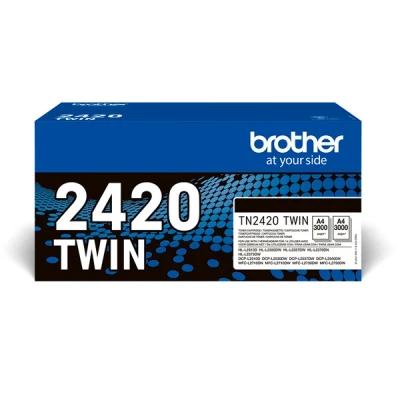 Imagen de Brother TN2420TWIN Pack de 2 tóner negro larga duración, para las impresoras MFCL2710DW/MFCL2730DW/MFCL2750DW/DCPL2510D/DCPL2530DW/DCPL2550DN/HLL2310D/HLL2350DW/HLL2370DN/HLL2375DW