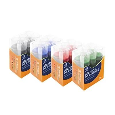 Imagen de ESENG® Magic WM 218T cartucho de tinta, Paquete incl. tinta (1X6 negro+1X6 azul+1X6 rojo+1X6 verde)