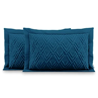 Imagen de AmeliaHome 2 Fundas de Almohada ultrasonic Doble Cara, 50 x 70 cm, Ophelia Indigo