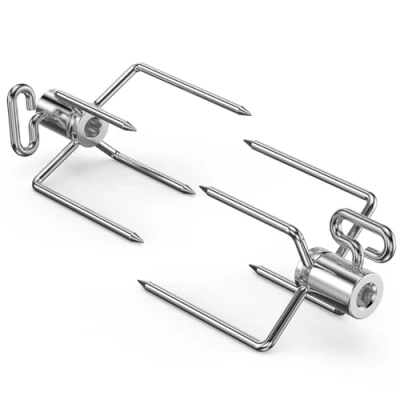 Imagen de Onlyfire 6008 Agujas de Carne para la Barbacoa, Tenedor diámetro brochetas Parrilla: Aprox. 1 10 mm, 2 Unidades, Cromado
