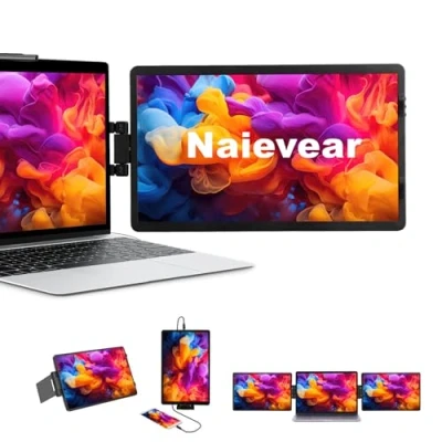 Imagen de Naievear Farfi EM116 1920 x 1080P FHD IPS Monitor de pantalla para portátil con HDMI/tipo C, segunda externa portátil/PC/Mac/PS3/4/5/Xbox/teléfono