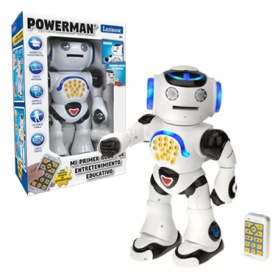 Imagen de Lexibook Powerman Mi robot interactivo para aprender y jugar, per imparare e giocare, niños baila, reproduce música cuenta chistes, lee cuentos, dispara discos ROB50ES