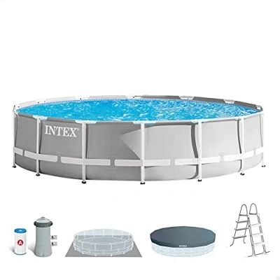 Imagen de intex 26724NP Piscina redonda prisma frame 457x107 cm con depuradora