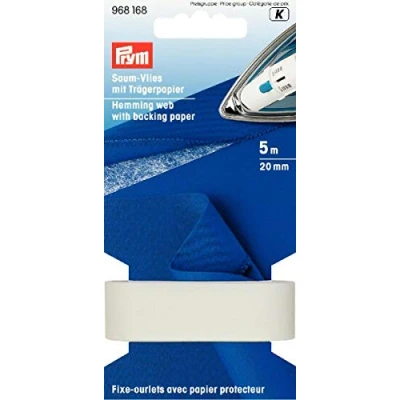 Imagen de Prym 20 mm x 5 Meter Web Hemming Punta hacia Arriba para Vestidos Pantalones etc, Requiere No Cosido