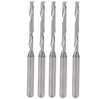 Imagen de 5 Piezas Cortador de Fresado, Herramienta Grabado Acero Tungsteno 2mm DiáMetro, Brocas Enrutador En Espiral, CNC para Fresadoras Carpintería, 22mm Longitud Flauta