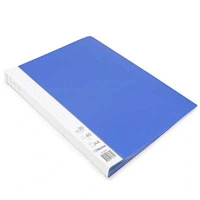 Imagen de Waytex 931331B Funda para documentos (A4, 40 vistas, polipropileno, 20 fundas transparentes), color azul