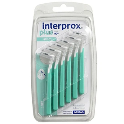 Imagen de Interprox Plus Cepillos interdentales (12 paquetes de 6 unidades), color verde